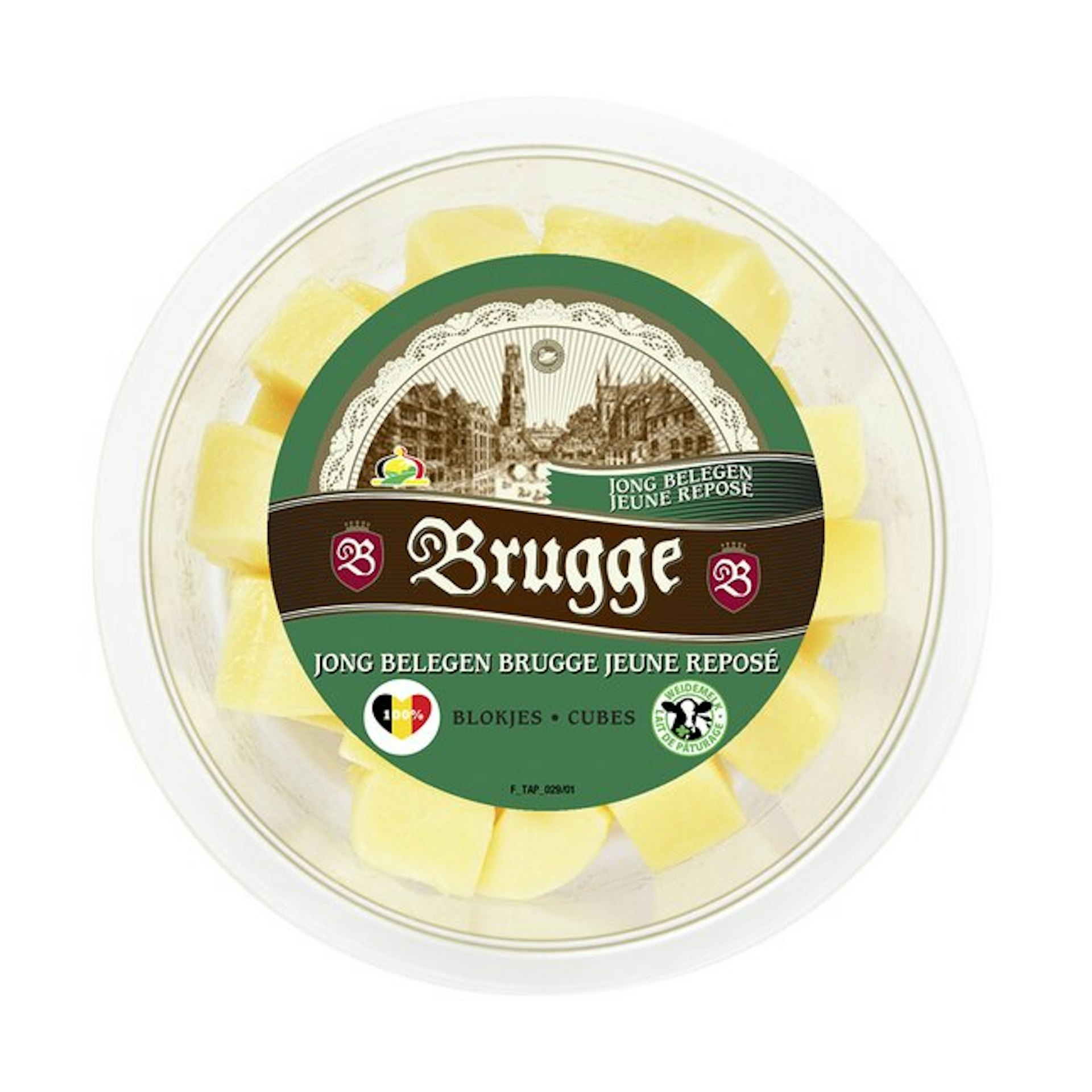 TAPERO Brugge jong belegen kubus 150g