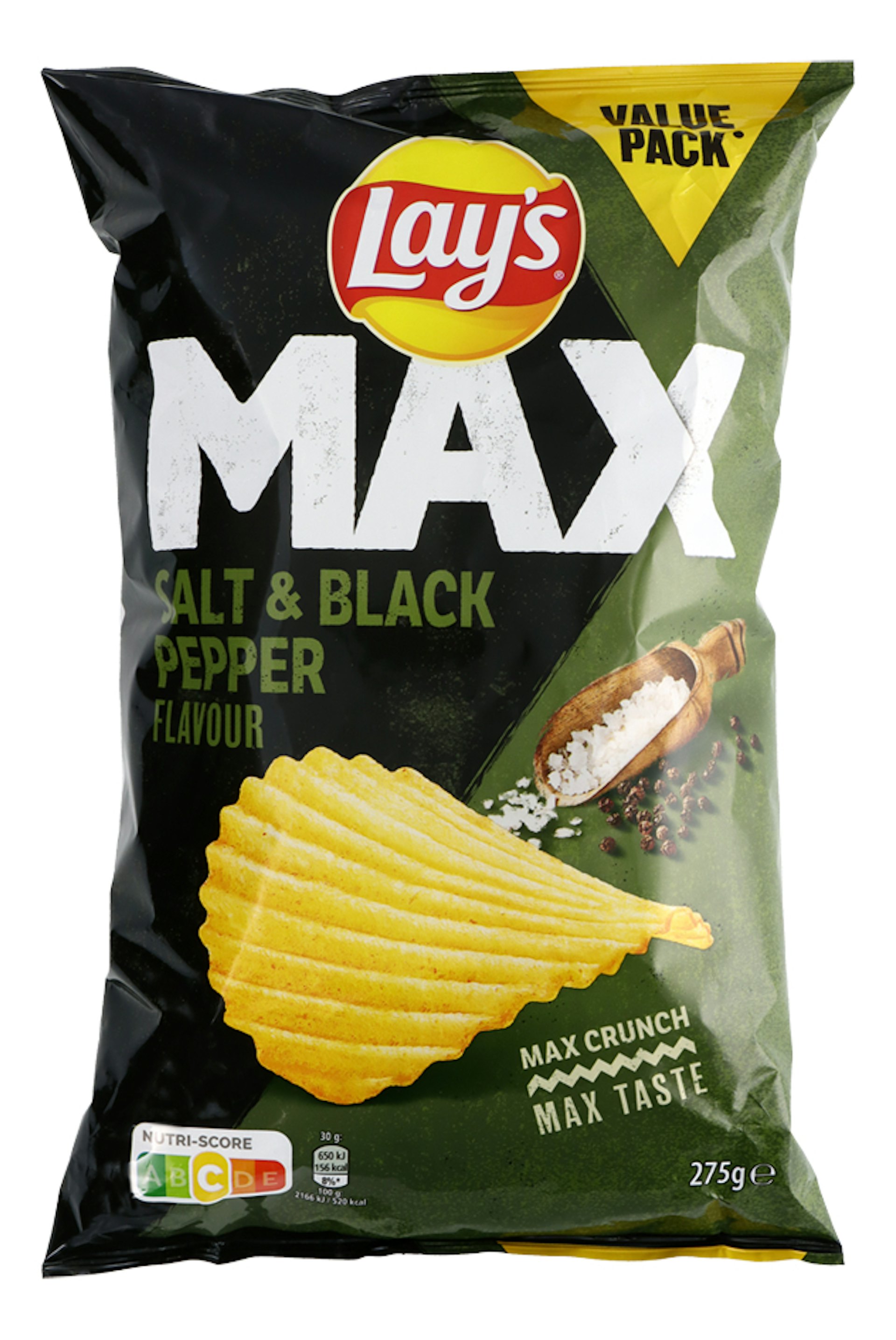 LAY'S MAX salt black pepper 275g