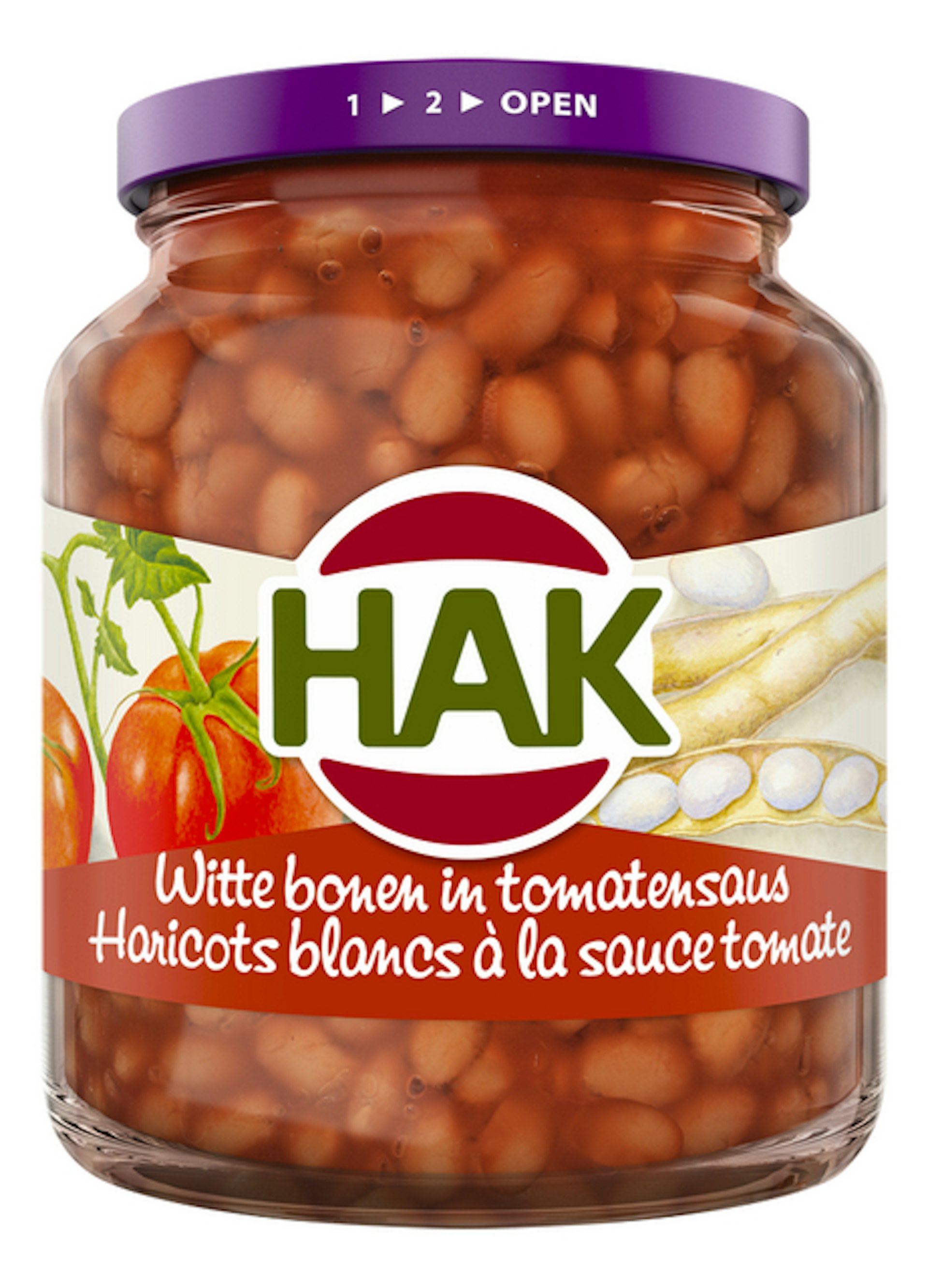 HAK witte bonen tomatensaus 360g