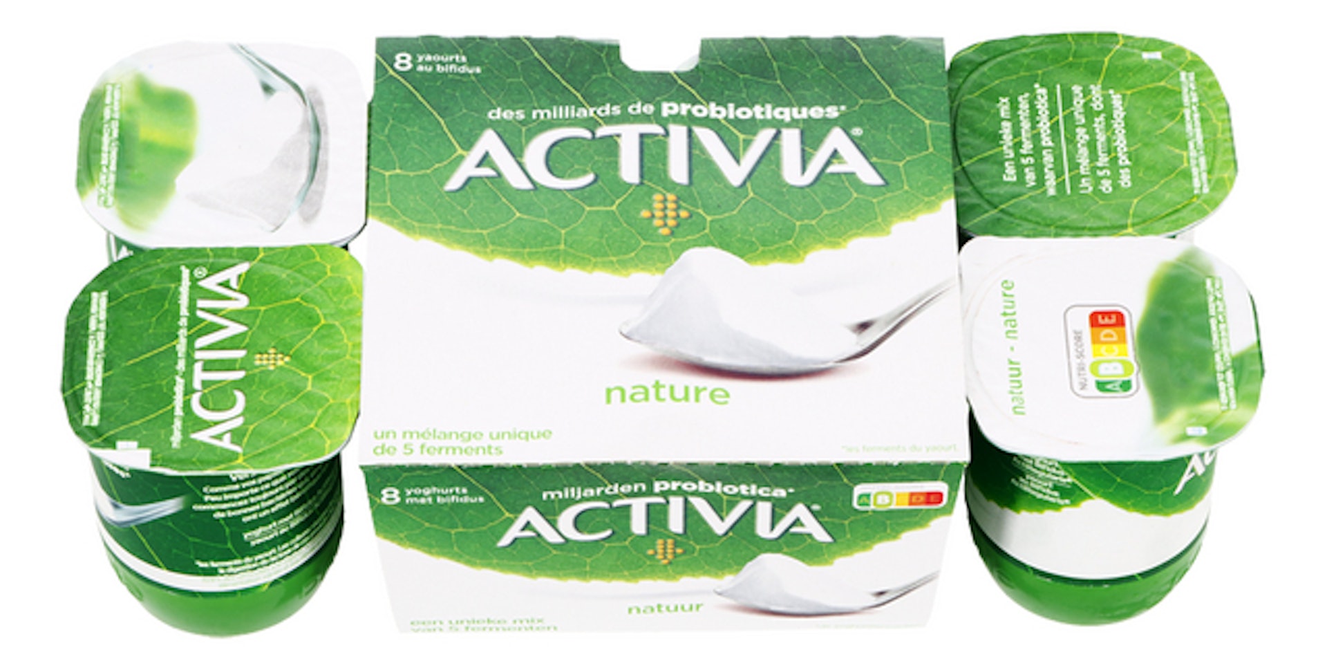 ACTIVIA yoghurt natuur 8x125g