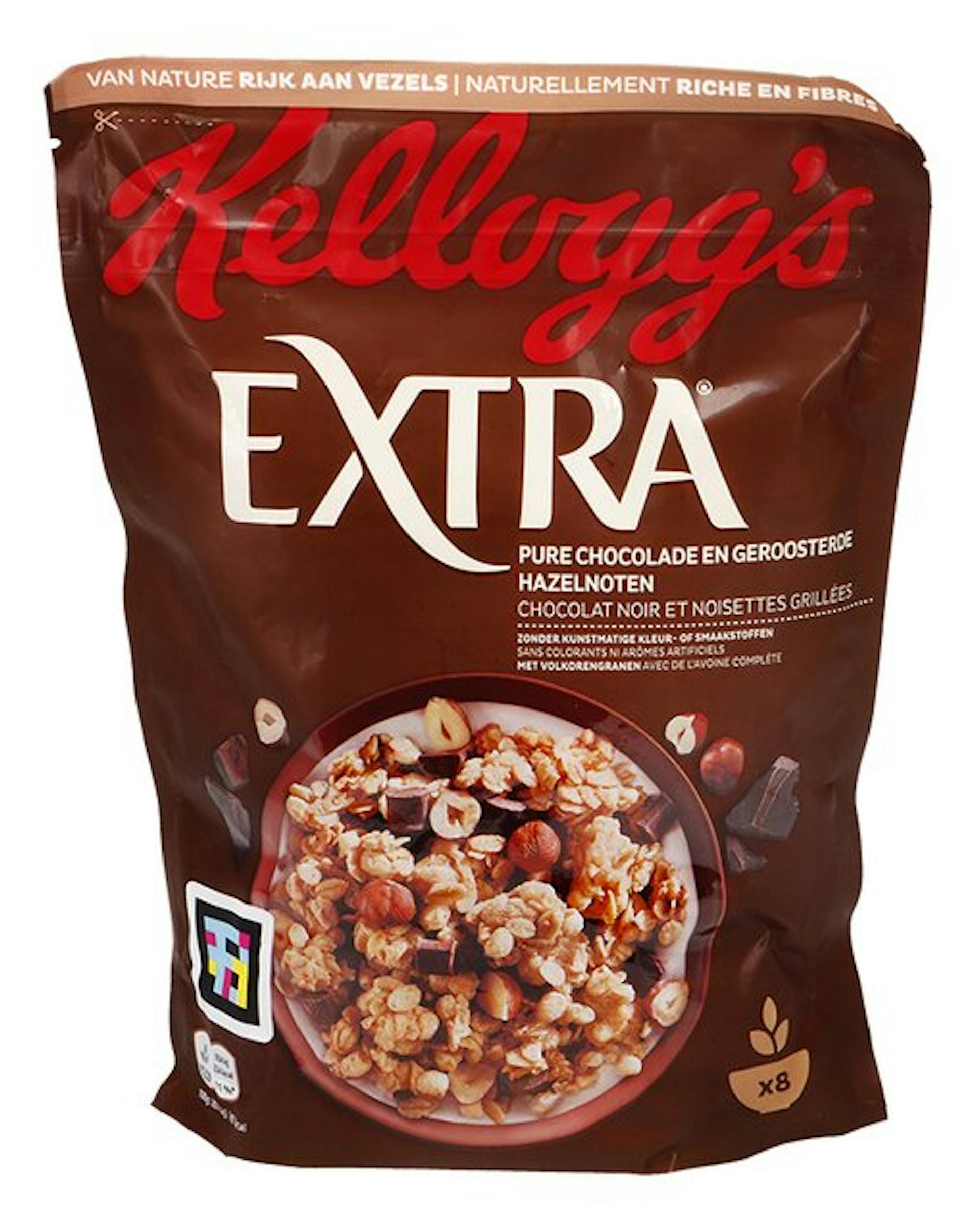 KELLOGG'S EXTRA pure choc&hazelnoot 375g