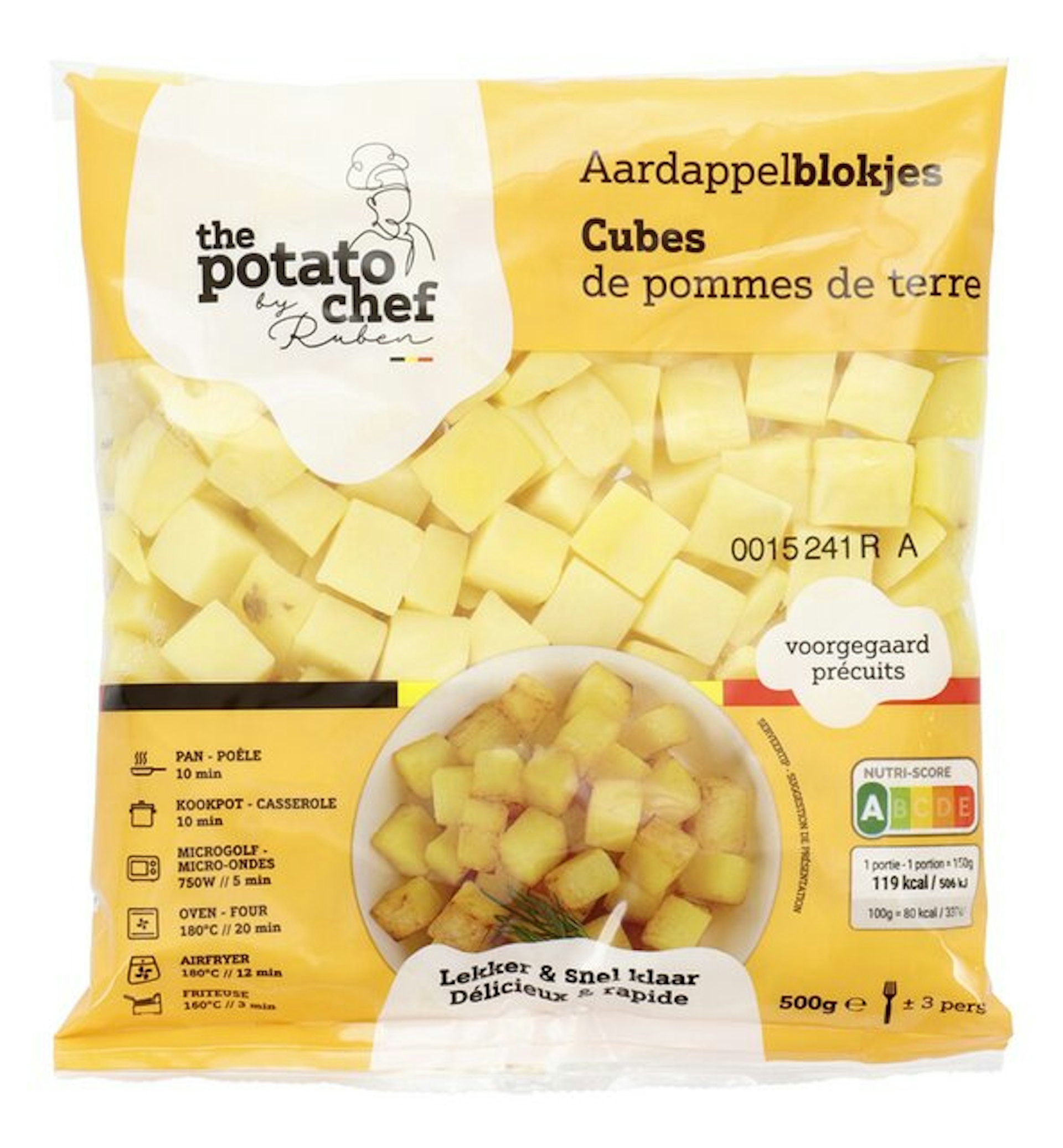 POTATO CH. aardap.blokj.voorgegaard 500g