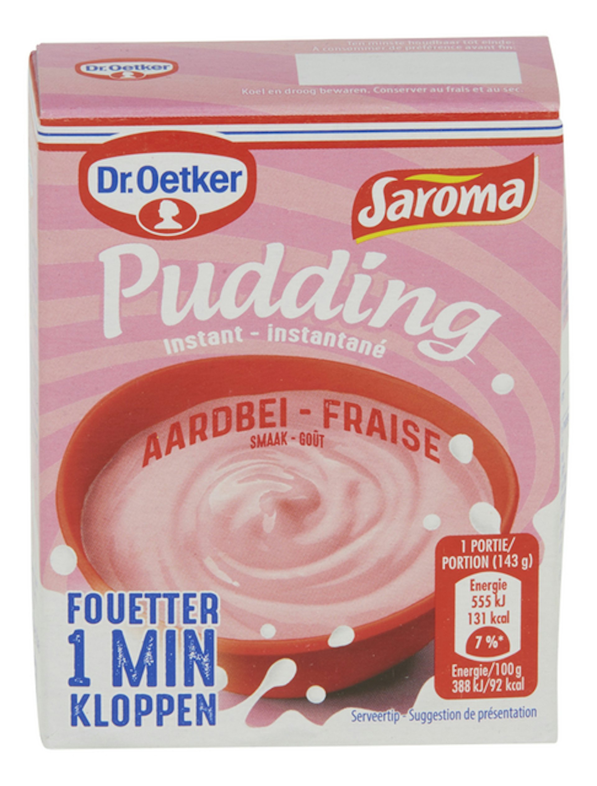 DR.OETKER SAROMA pudding aardbei 74g