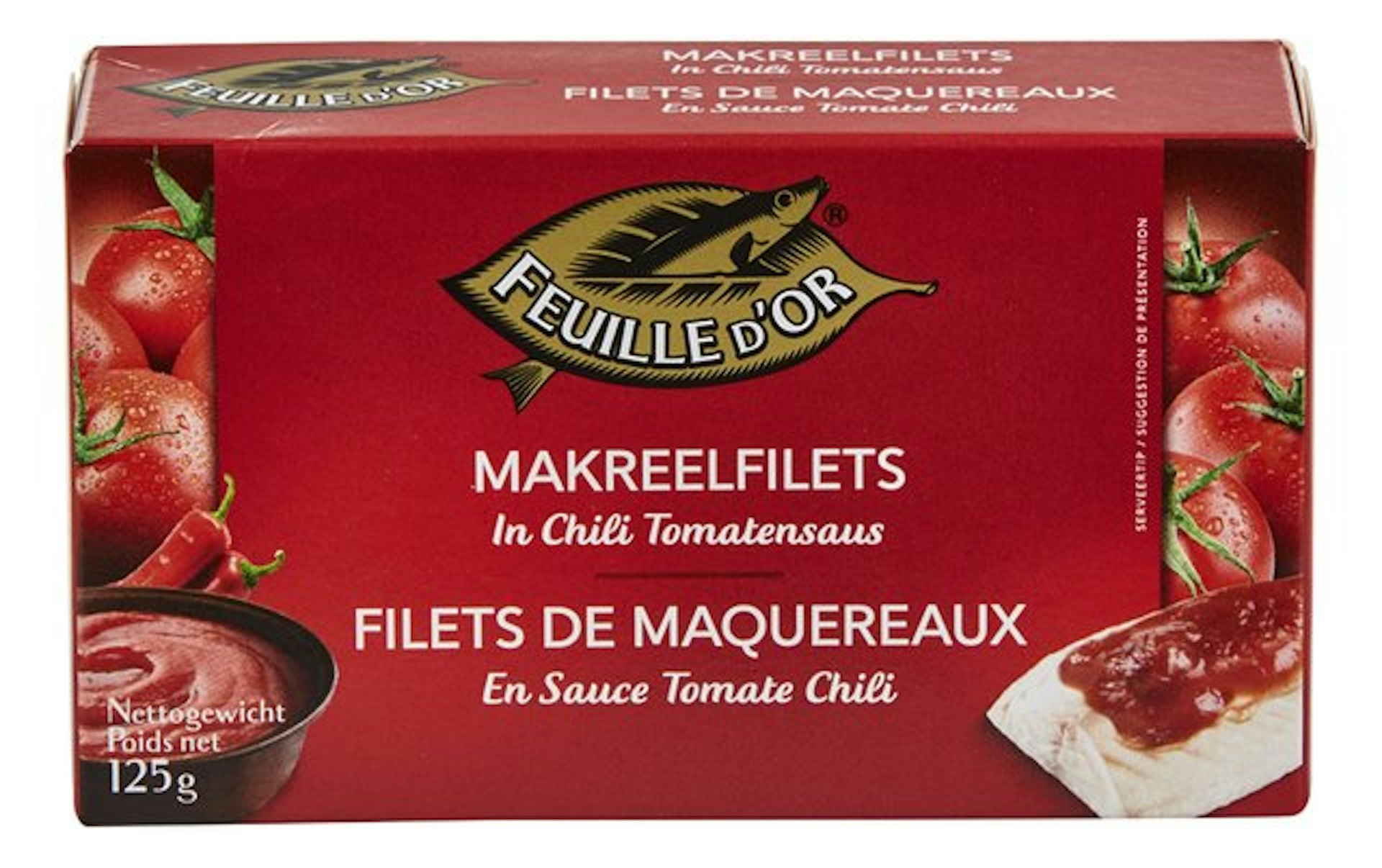 FEUILLE D'OR makreel chili 125g