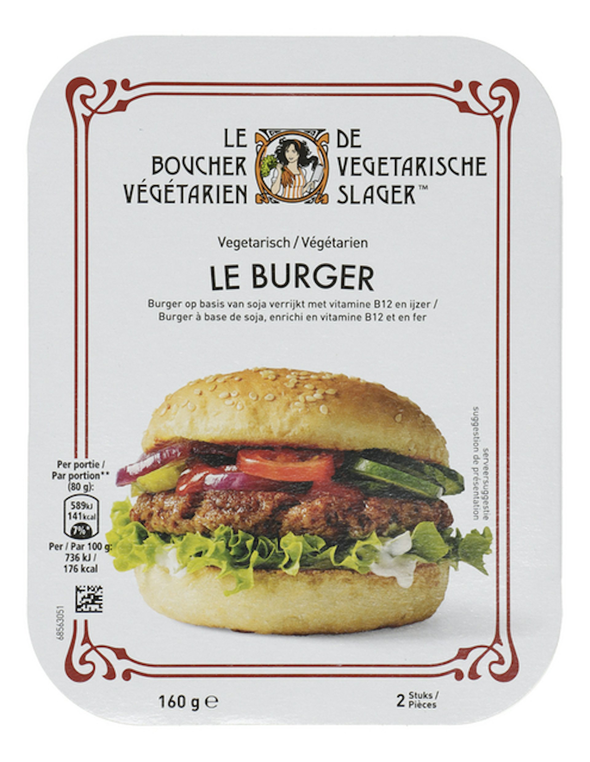 DE VEGETARISCHE SLAGER Le Burger 160g