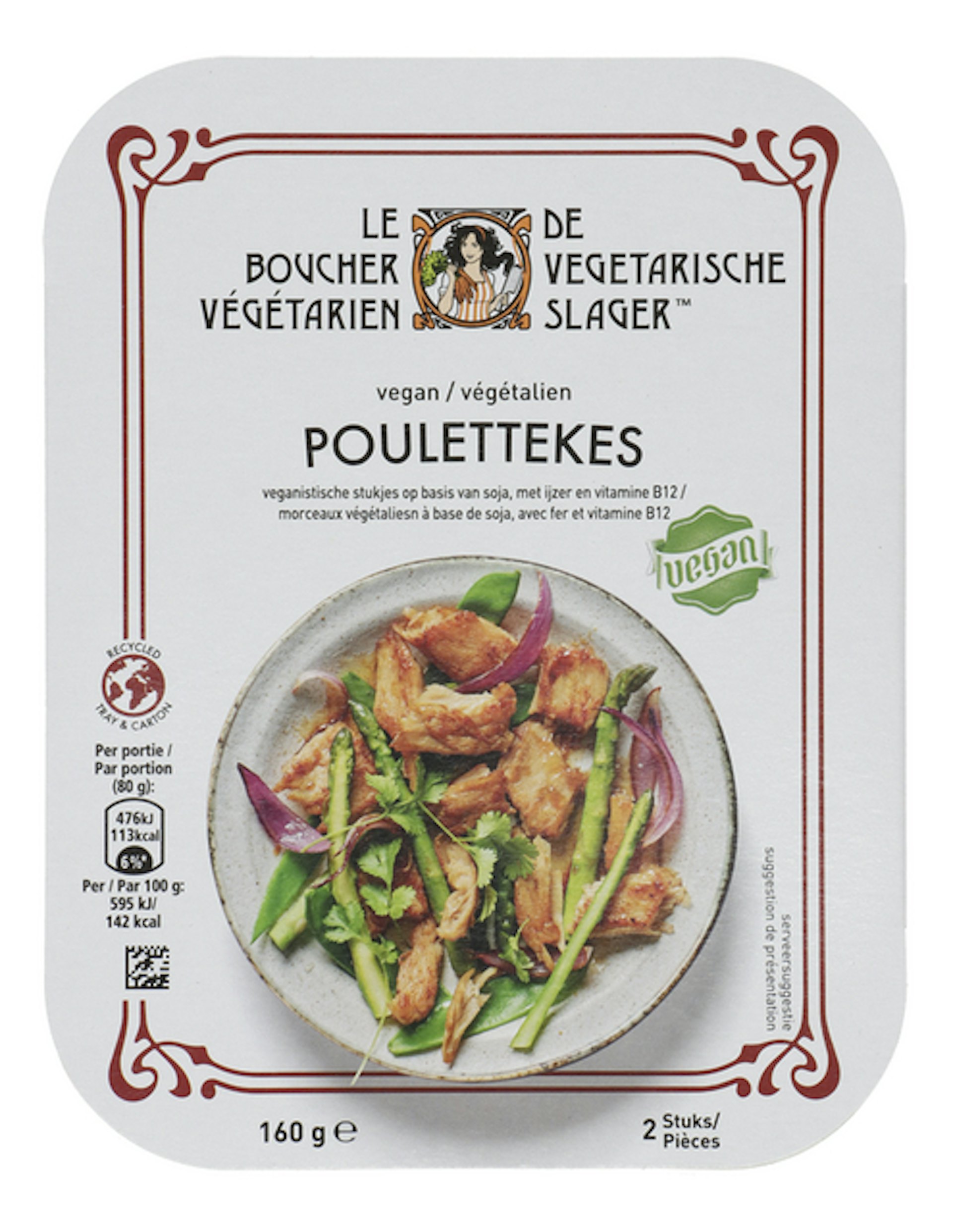 DE VEGETARISCHE SLAGER Poulettekes 160g