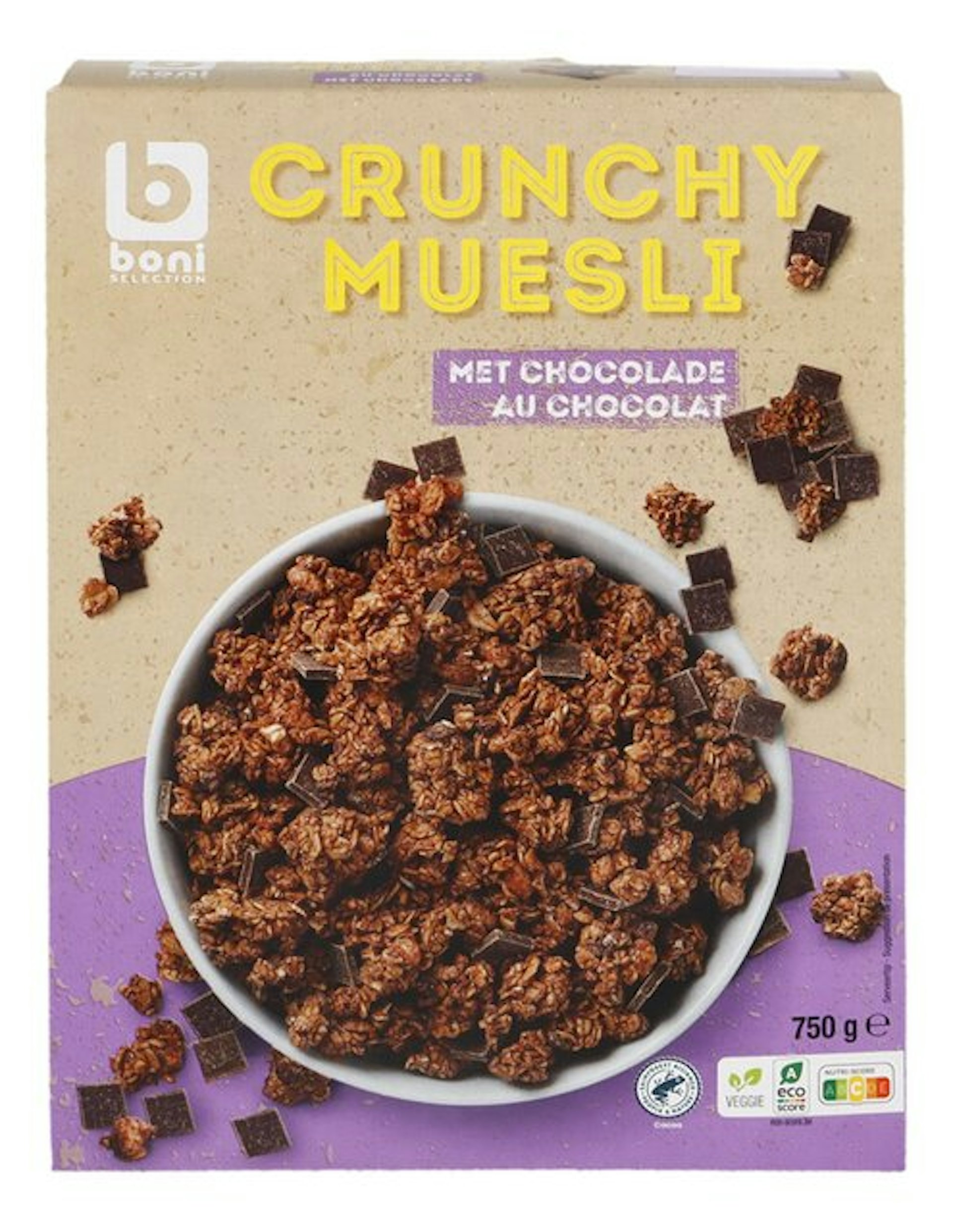 BONI crunchy muesli met chocolade 750g