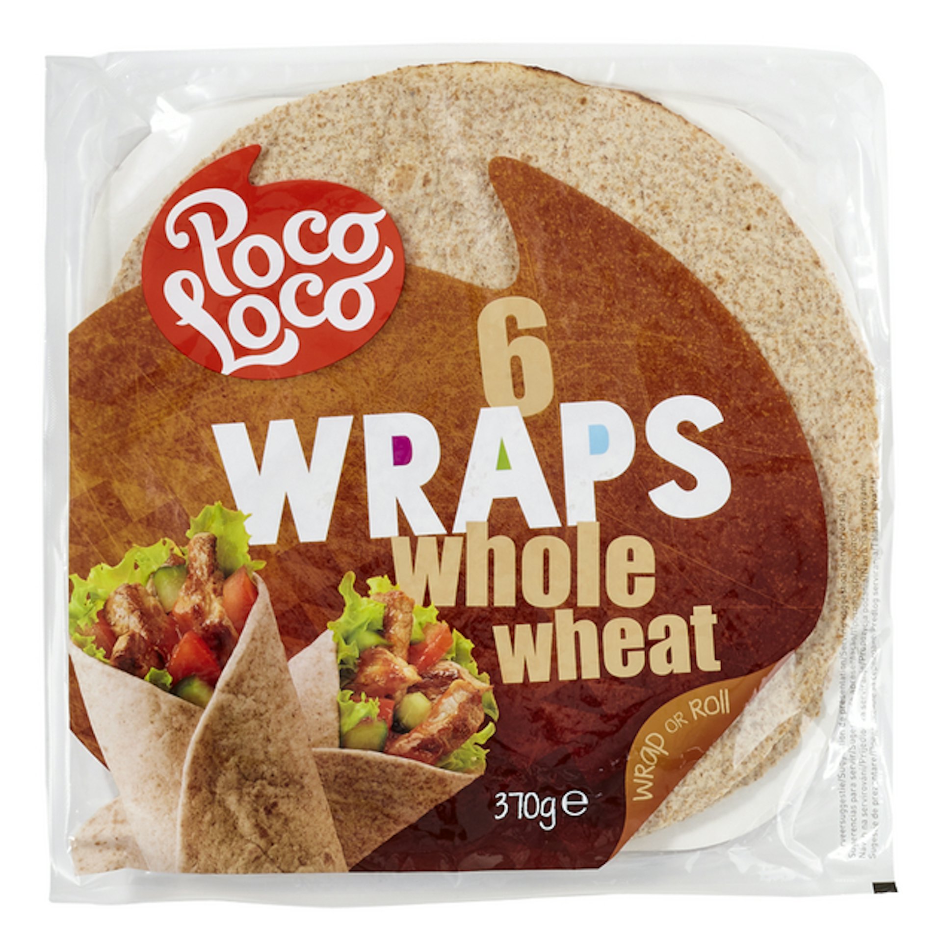 POCO LOCO wraps volkoren 6st 370g