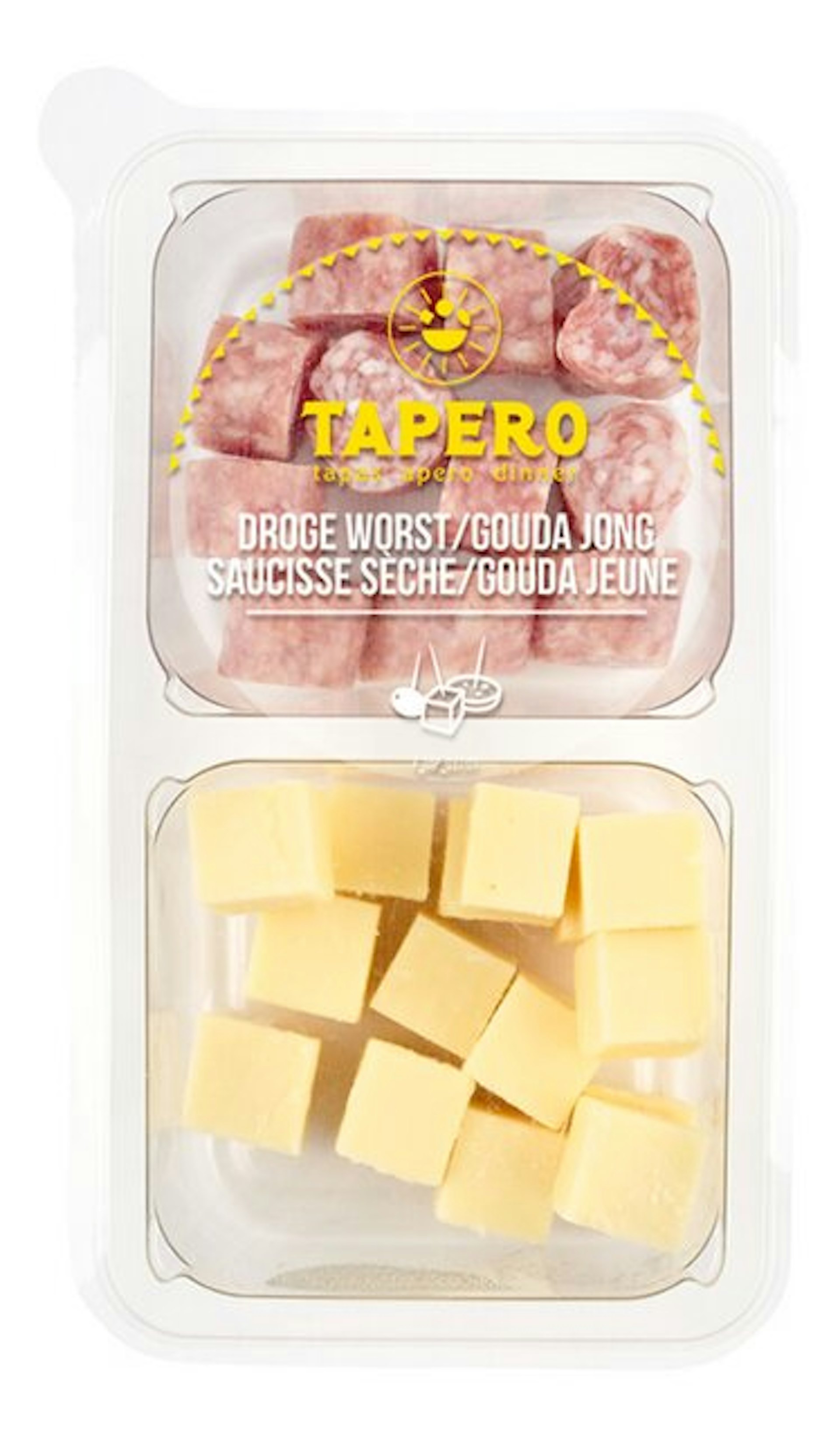 TAPERO mini duo droge worst+gouda 150g