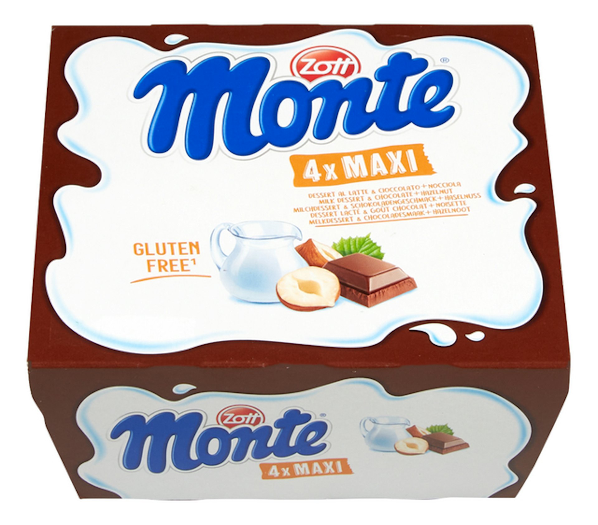 ZOTT MONTE pudding Maxi melk-choc 4x100g