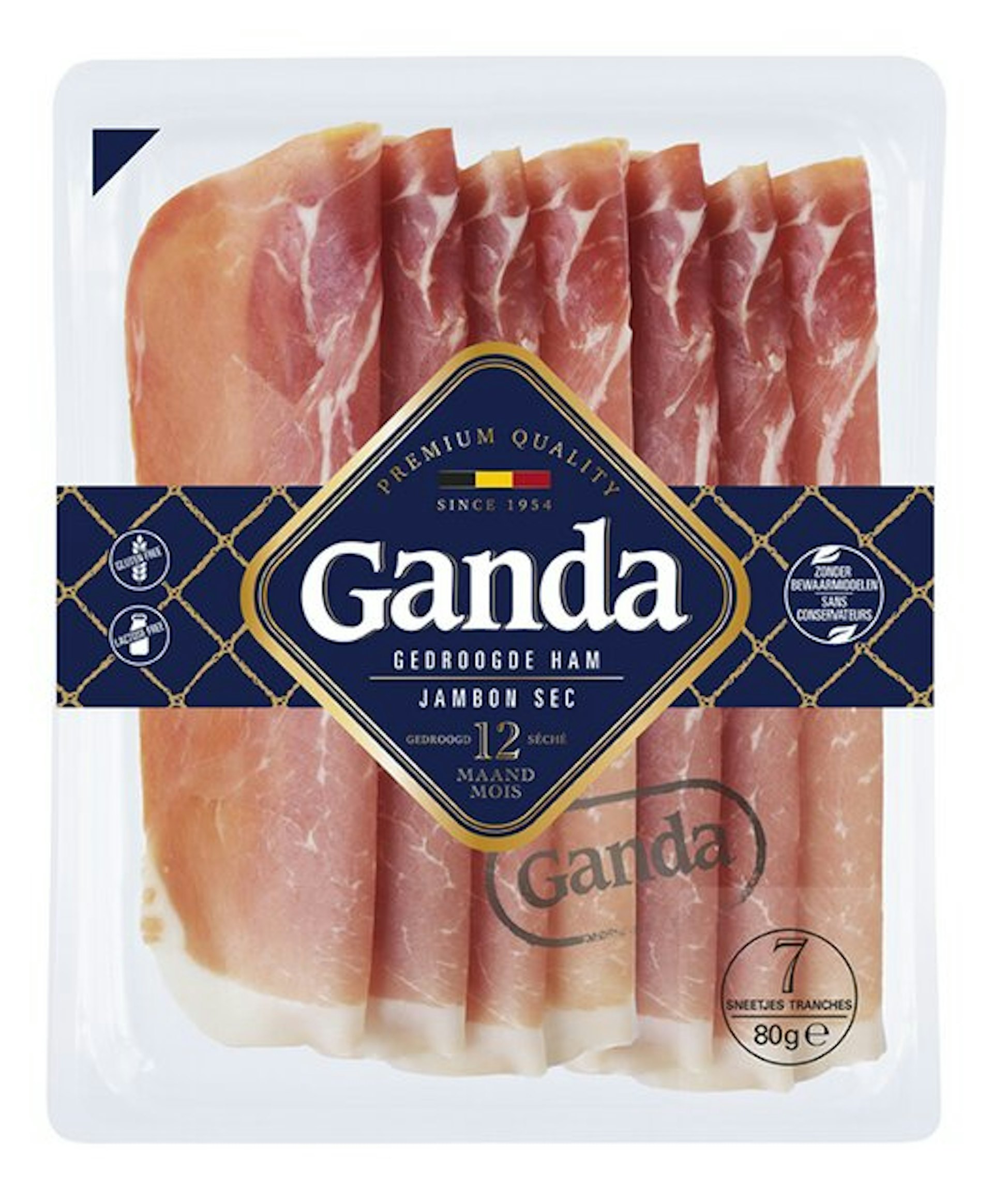 GANDA NATUUR GEDR.HAM 6PL. 80G 80g