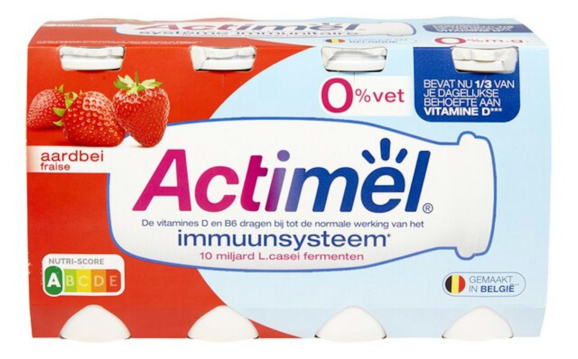 ACTIMEL aardbei 0% 8x100g