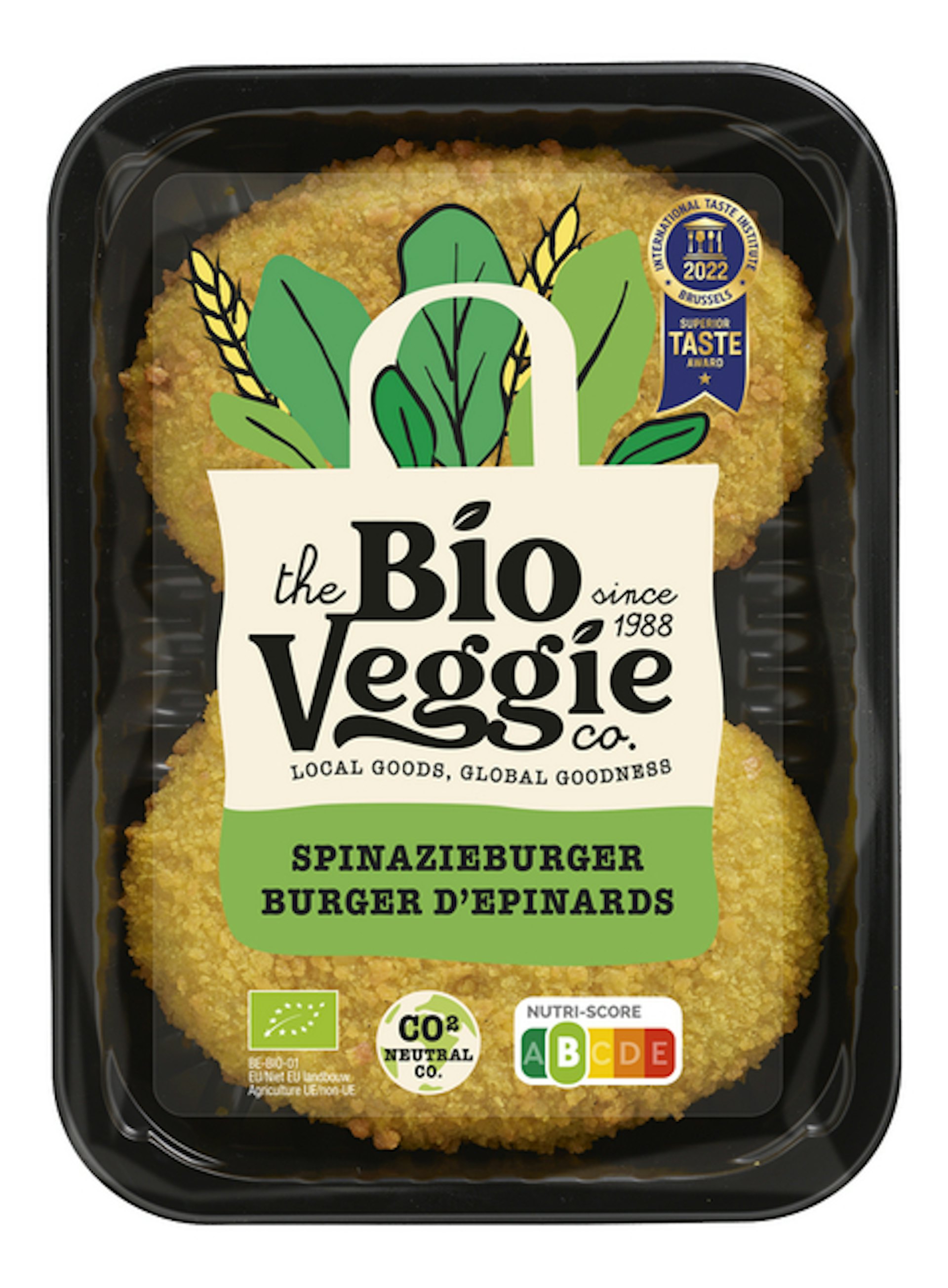 THE BIO VEGGIE COMPANY Spinazieburg 160g