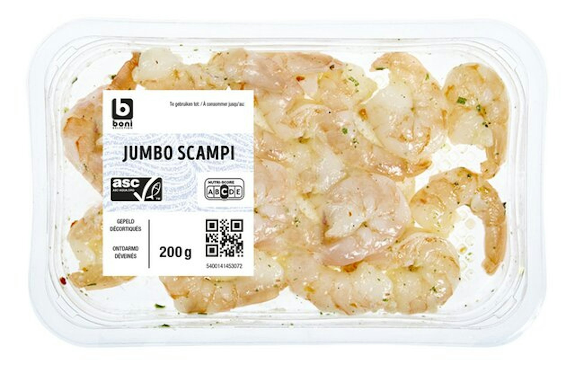 BONI gemarineerde scampi ASC 200g