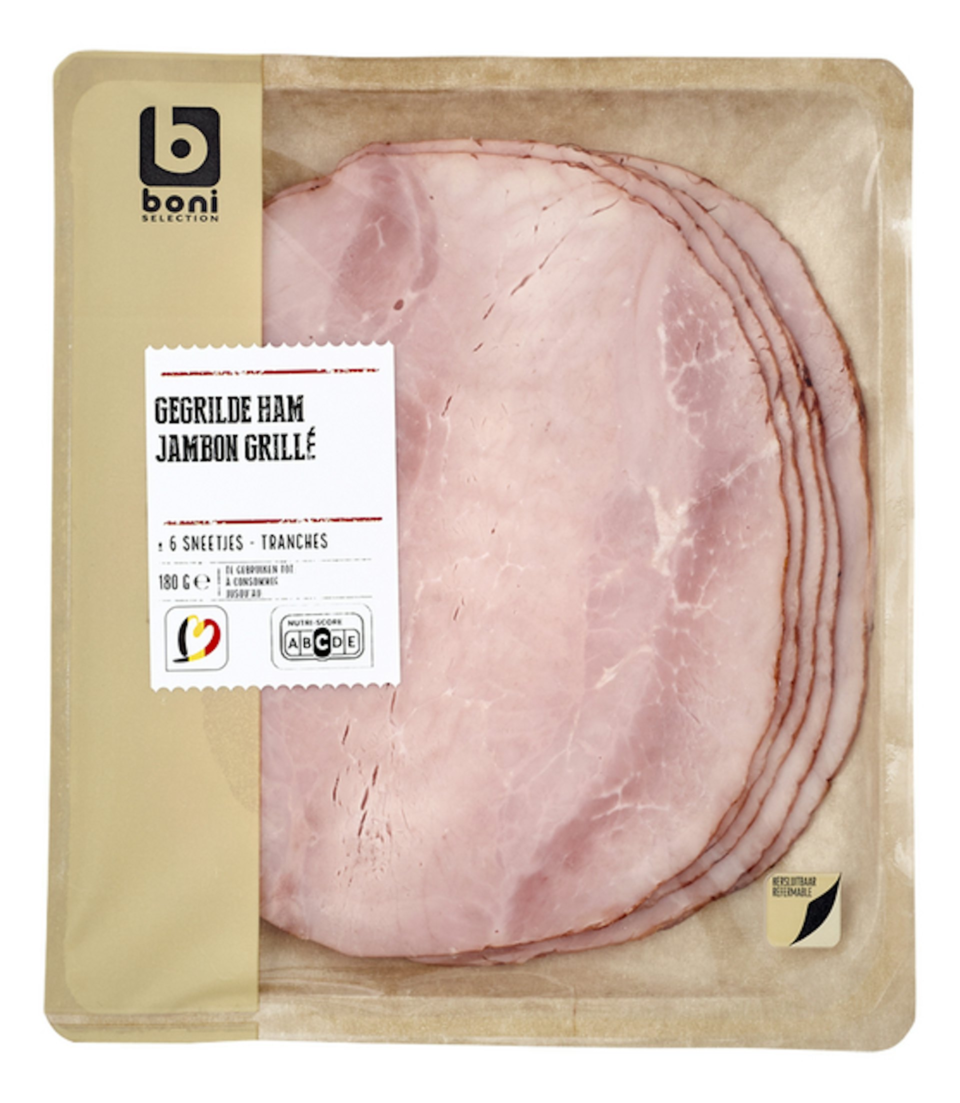 BONI Freshpack gegrilde ham 180g