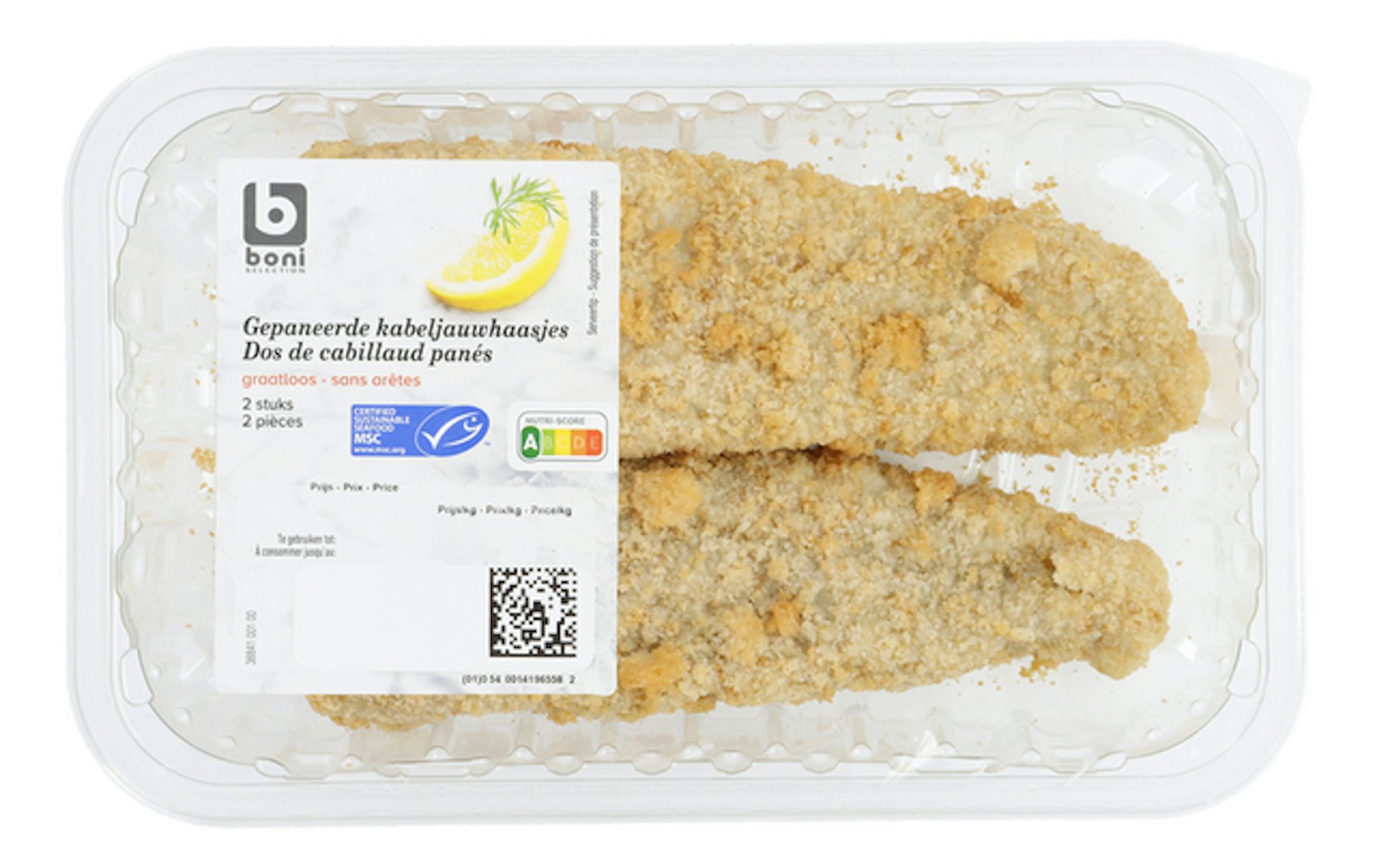 BONI gepaneerde kabeljauwhaas ±300g