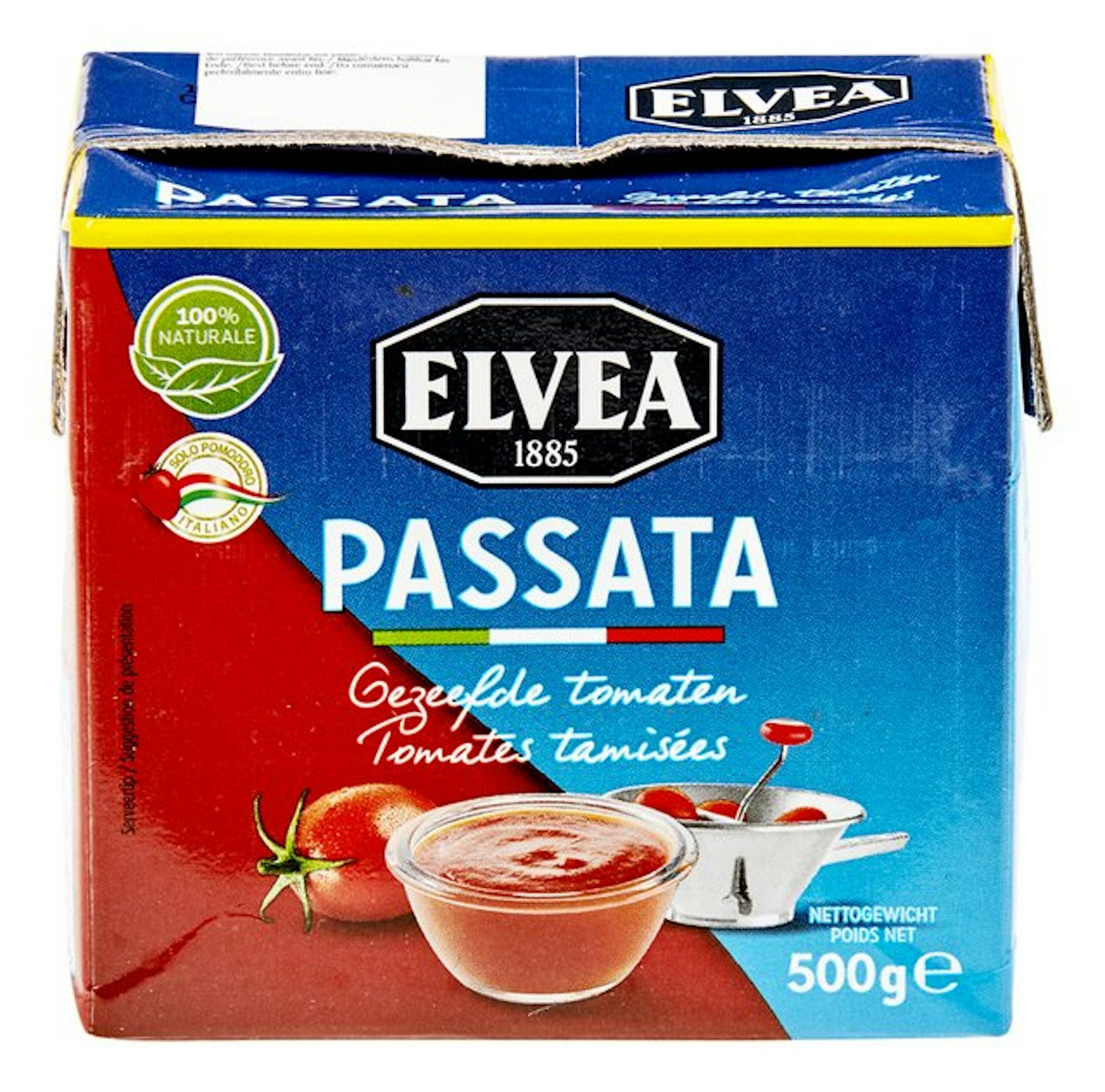 ELVEA passata gezeefde tomaten brik 500g