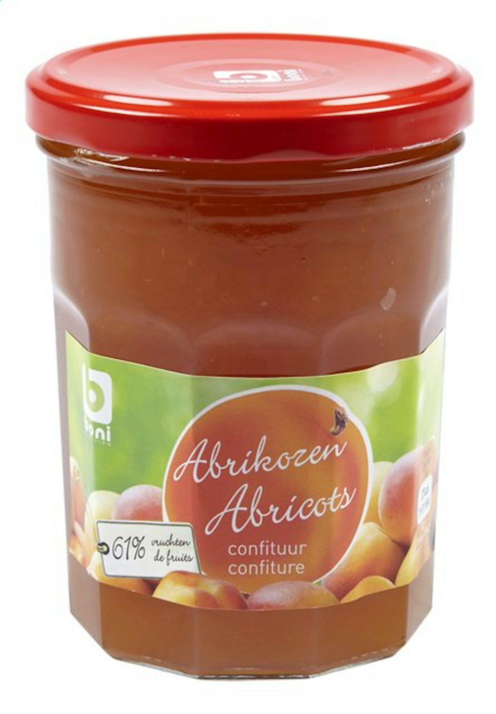 BONI confituur abrikozen 61% 450g